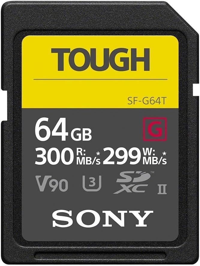 Sony SF-G64T 64GB SDXC UHS-II V90 U3 300MB/s Read TOUGH Card Japan New