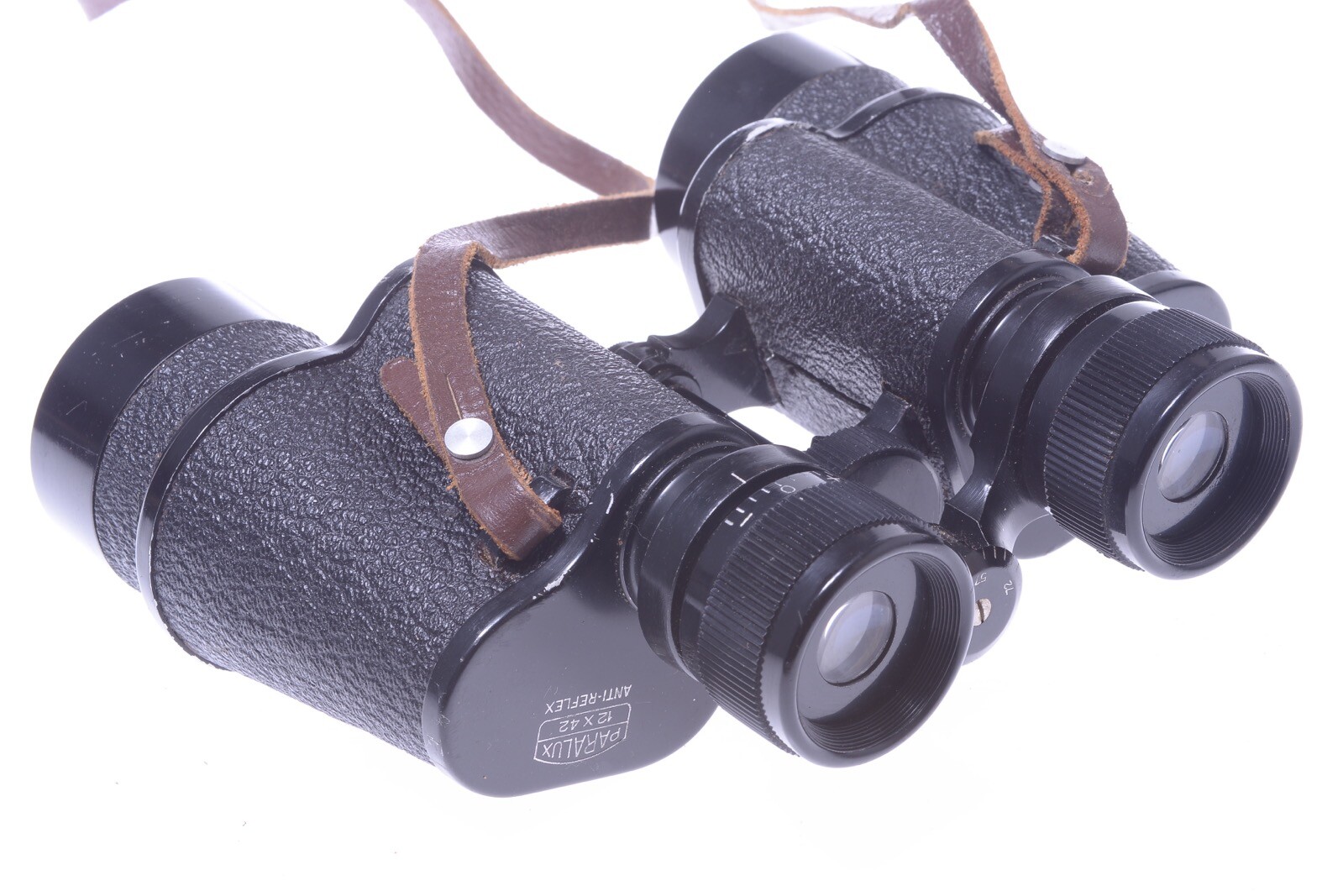 ✅ PARALUX PARIS BINOCULARS 12X42 ROOF PRISM FRENCH W/ CASE & STRAPS