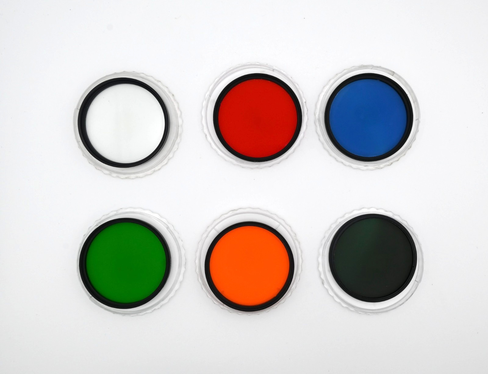 Kenko 55mm Color Lens Filter Set 6pcs Foggy R1 C12 P01 YA3 ND4 w/ Case Japan
