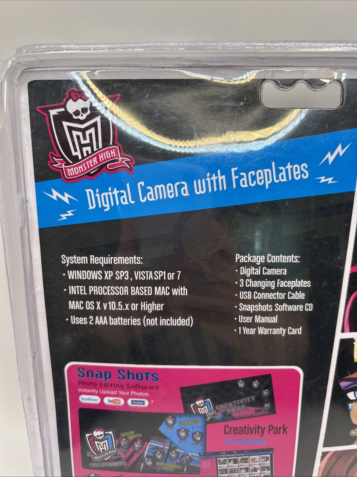 SUPER RARE Monster High Digital Camera with Faceplates Item #16049 Mattel 2011