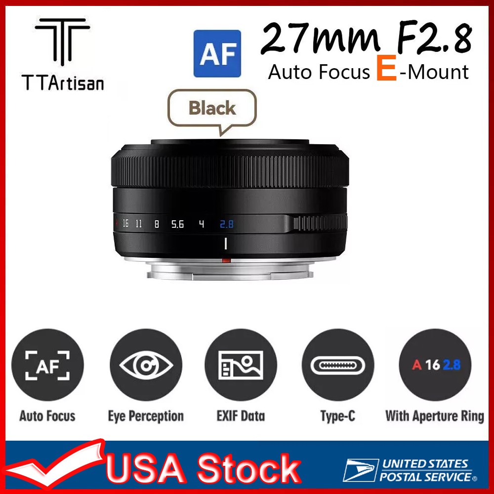 TTArtisan 27mm F2.8 AF APS-C Auto Focus Lens for Sony E-mount a7R a7RIII a7RV a9