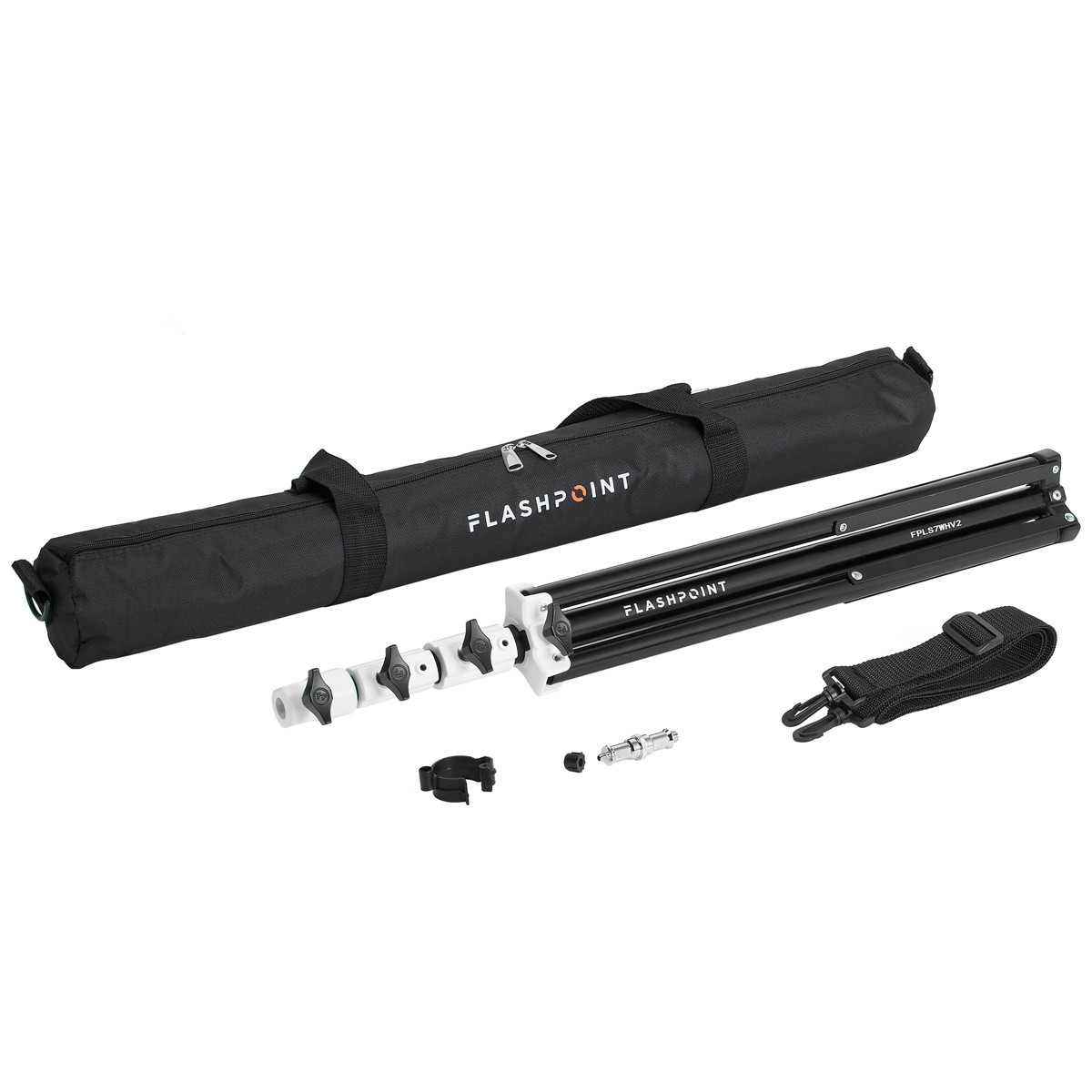 Flashpoint Pro Air-Cushioned Heavy-Duty Light Stand (White, 7.2′) #FP-S-7-WH-V2