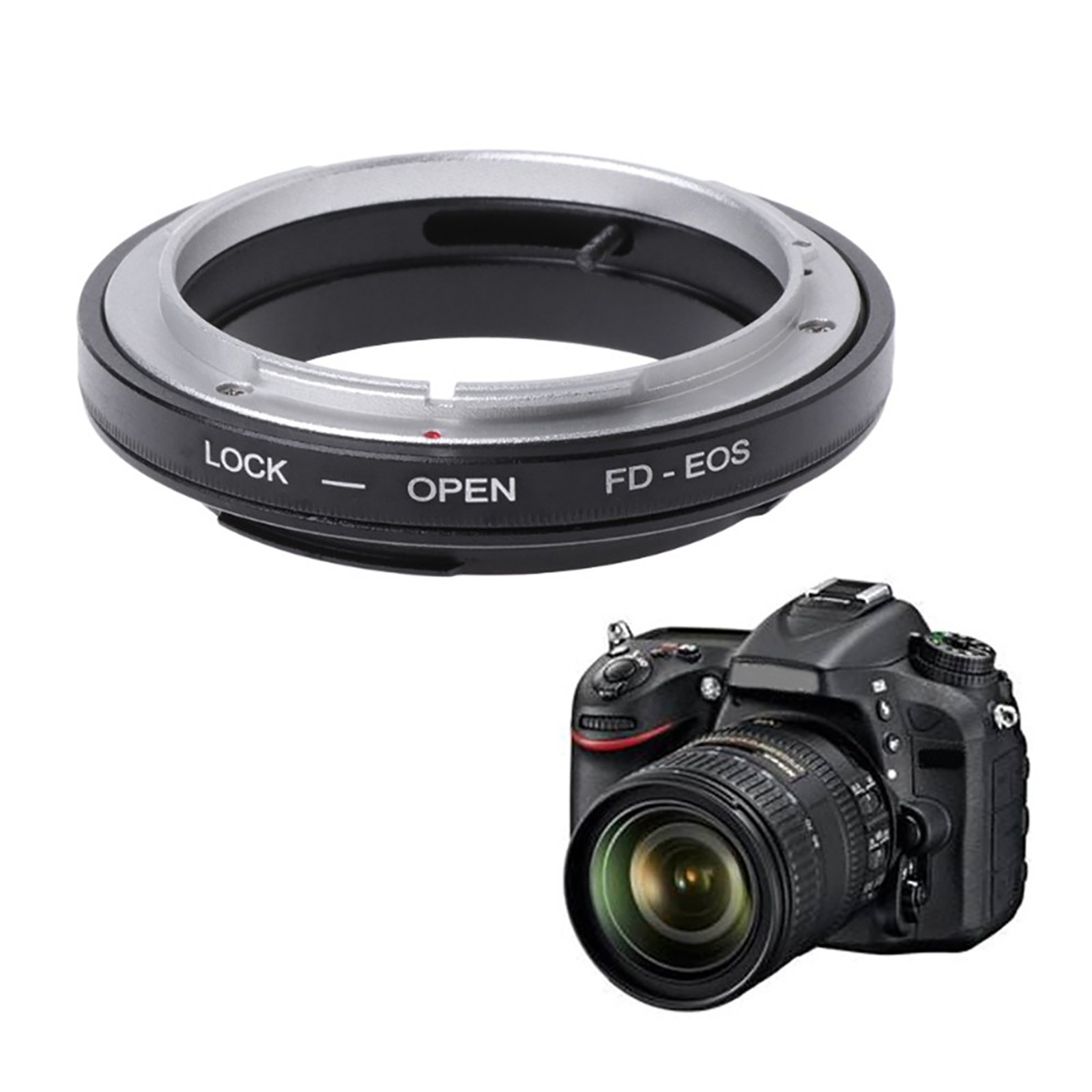 FD-EOS Mount Adapter Ring For Canon FD Lens to EF EOS Mount Camera Camcorder New