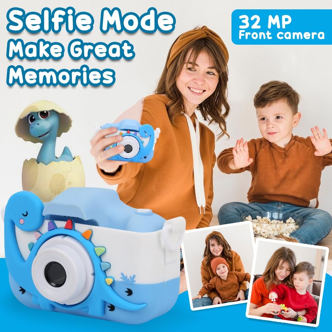 for Boys & Girls 3–8 Years | Digital for 1080P Selfie Video | Rechargeable wi…