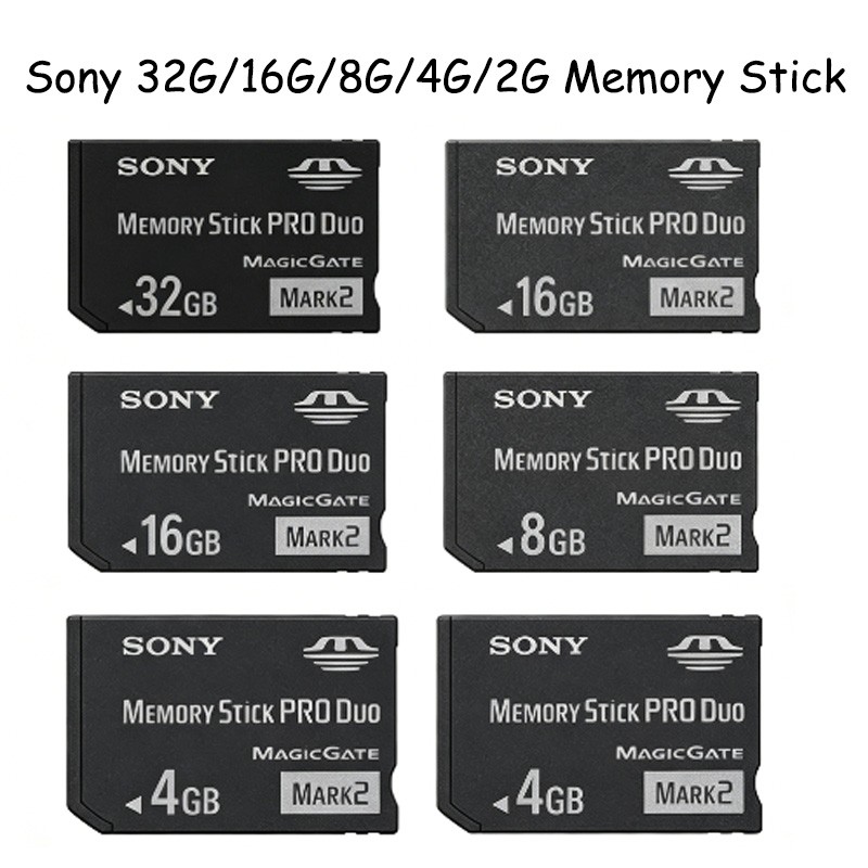 Sony 32G/16G/8G/4G/2G Memory Stick PRO DUO MS Card For Sony Old Camera / PSP