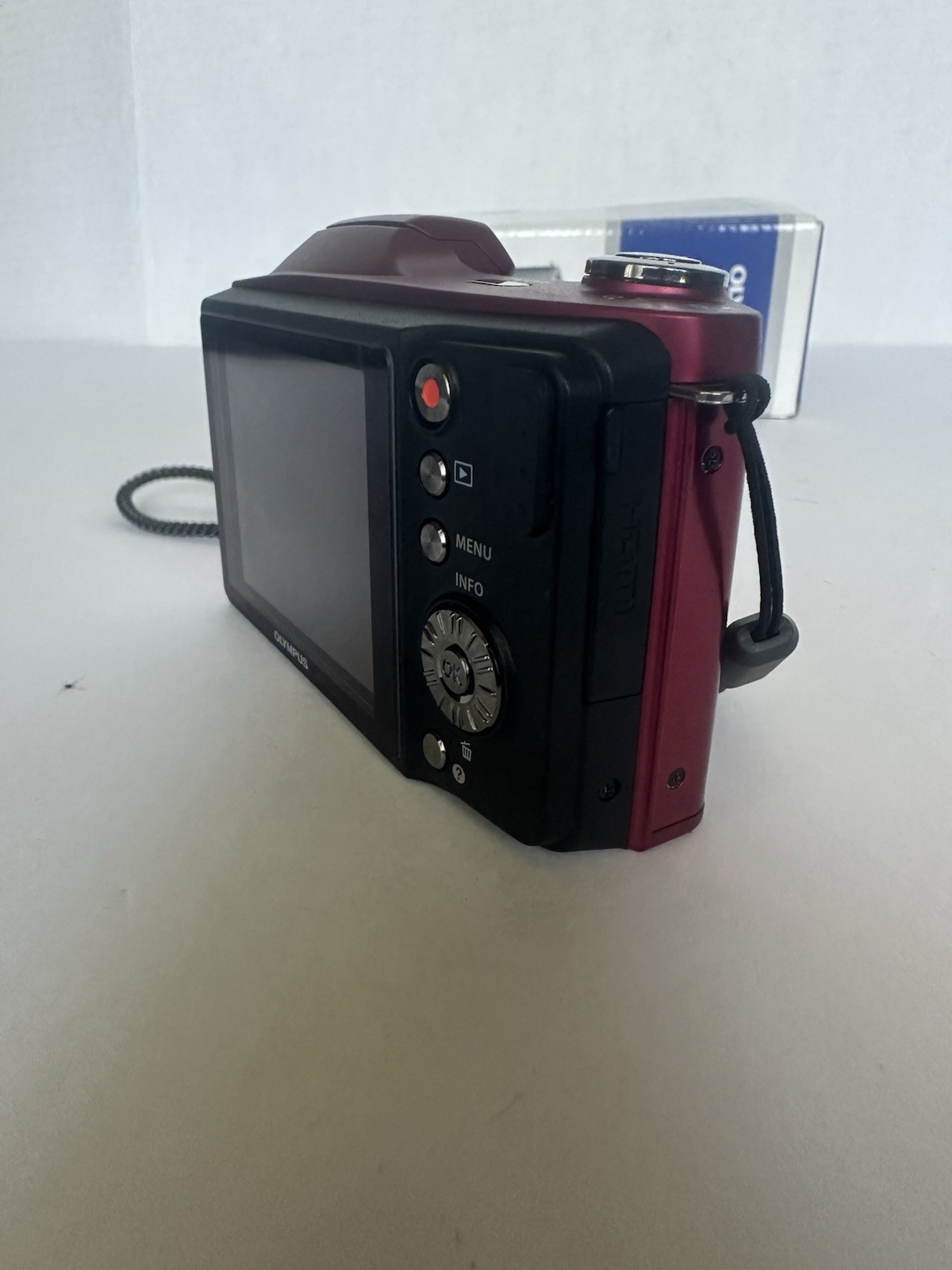 Olympus SZ-14 14MP Digital Camera 24x Zoom Red With Battery Charger Sd Tested