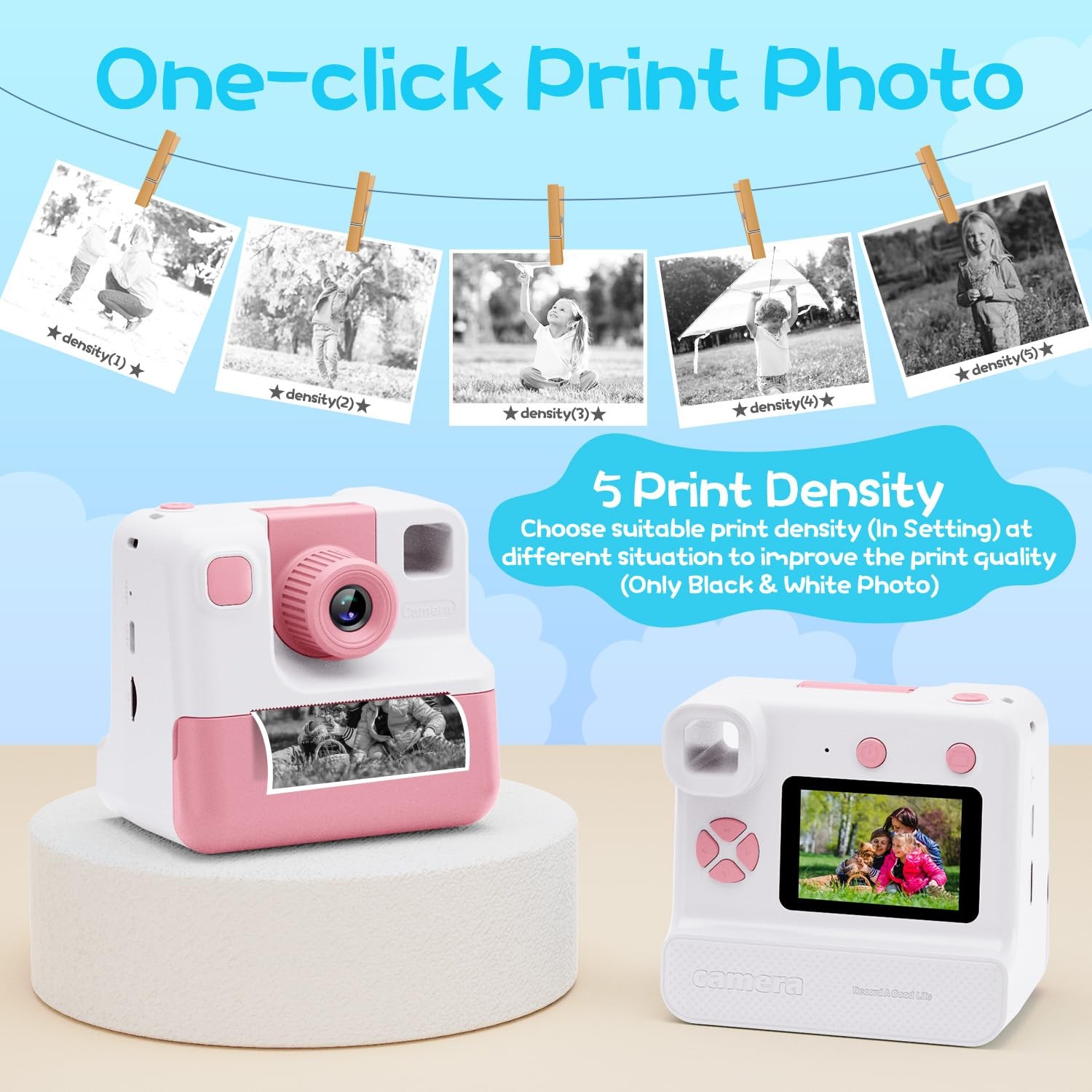 Instant Print, Christmas Birthday Gifts for Girl Boys 3-12 Years Old, FHD Sel…