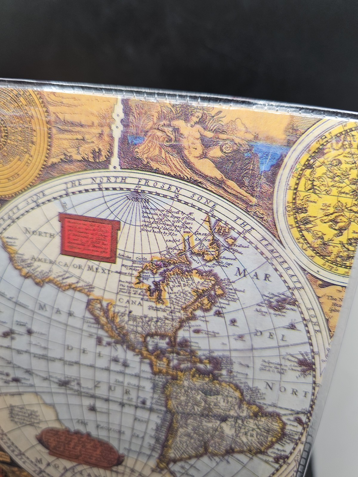 2 Vintage 90s 4×6 Photo Album Books American Flag & Old World Map