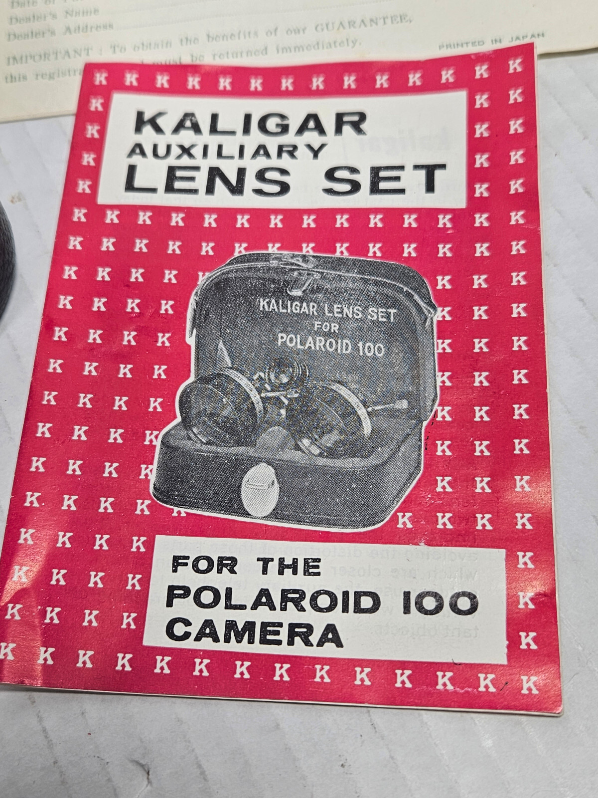 Kaligar Auxiliary Lens Set for Polaroid 100 Camera with Manual & Case