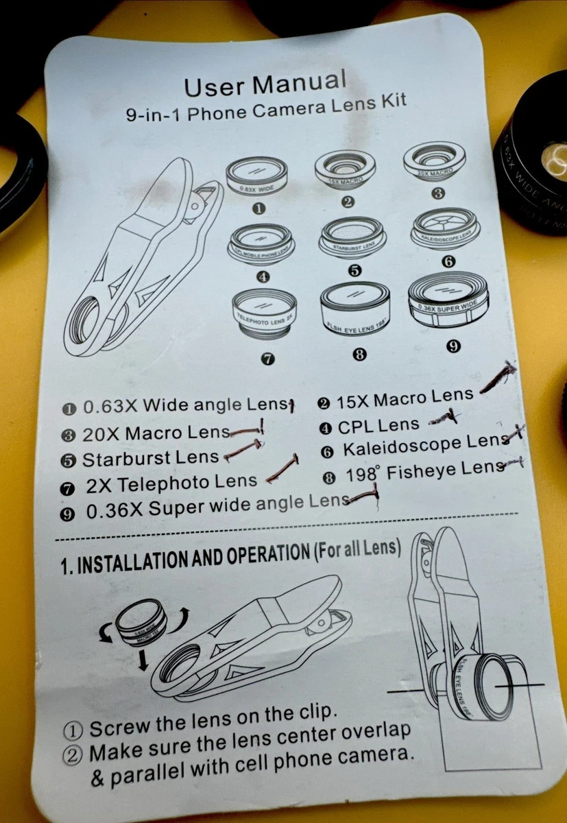 key wing mobile phone lenses