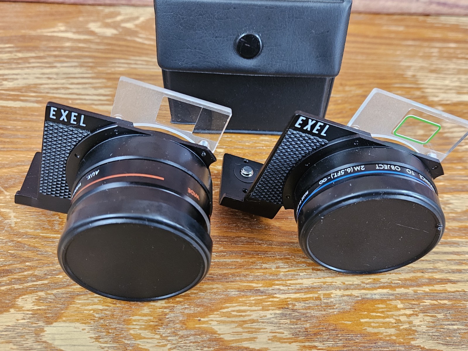 Exel Auxiliary Lens Kit Telephoto & Wide Angle w/Case Vintage Camera Accessories