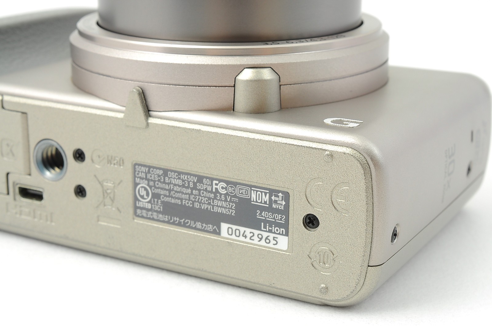 [N MINT] SONY Cyber-Shot DSC-HX50V Silver Digital Camera English OK!! 1861