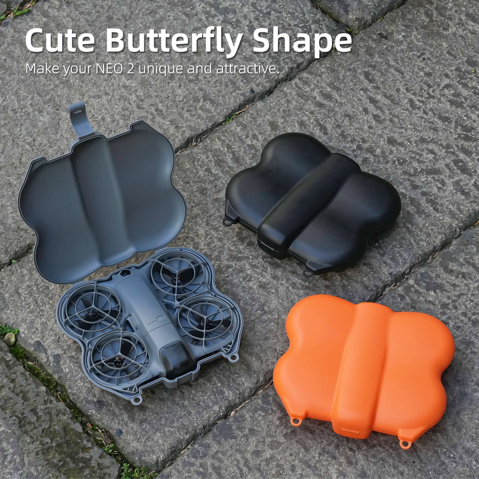 Protective Hard Storage Case with Carabiner for DJI NEO 2 Drone Accessories Gear