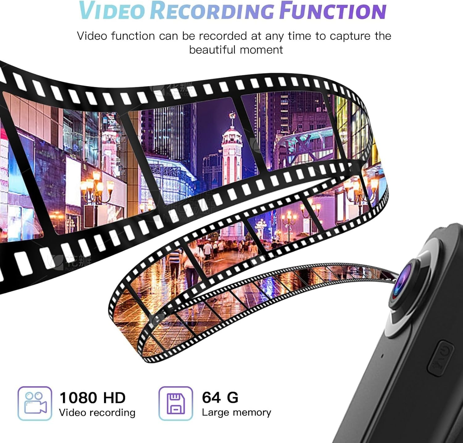 Compact Mini Body Camera with 1080p HD Video – 64GB Included for Security