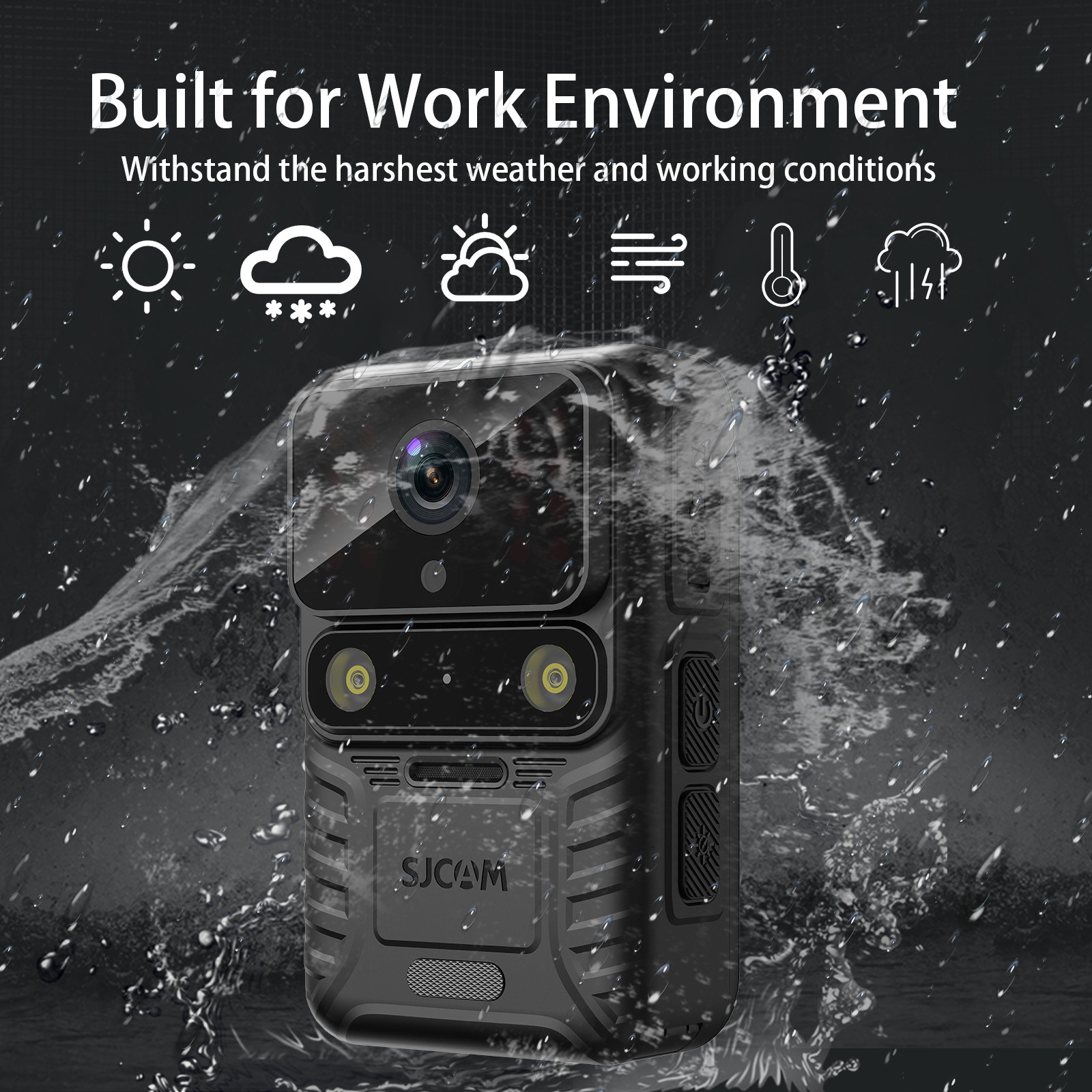 SJCAM 4K UHD Police Body Camera Wearable Bodycam with Audio and Video Recording