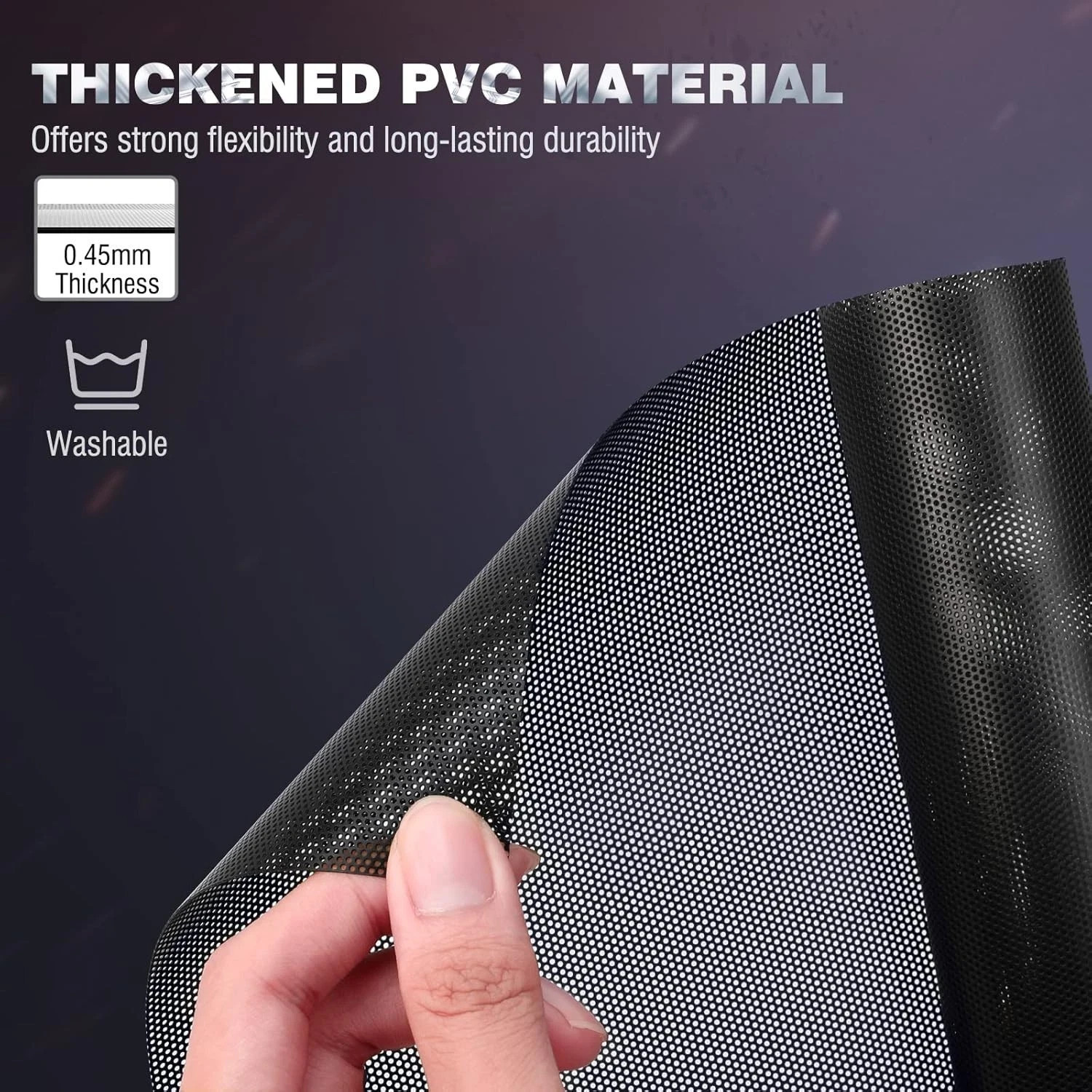 400x300mm DIY PC Case Dust Filter – 2 Pack Magnetic PVC Mesh