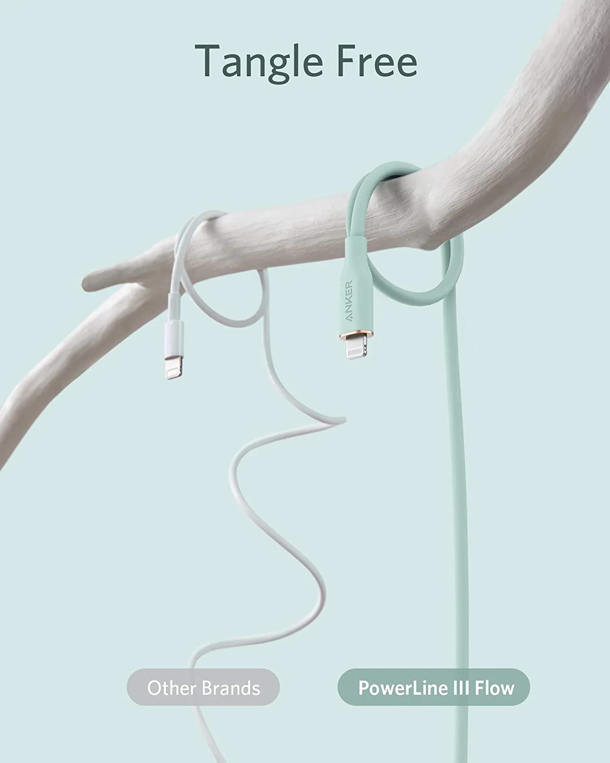 Anker b641/b USB-C to Lightning Cable (Flow, 3 ft Silicone)