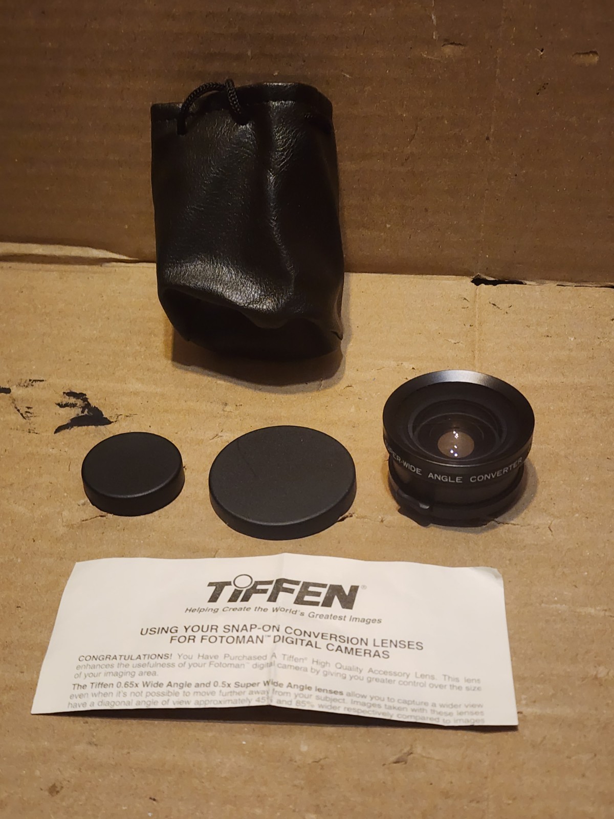 Tiffen Snap-on Conversion Lens 0.5x 37mm Suver-Wide Angle Converter Japan Made