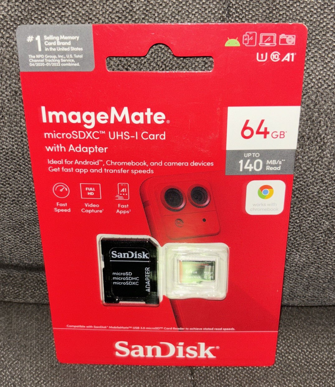 Sandisk ImageMate SDXC UHS-I 140 mb/s 64GB Card with Adapter