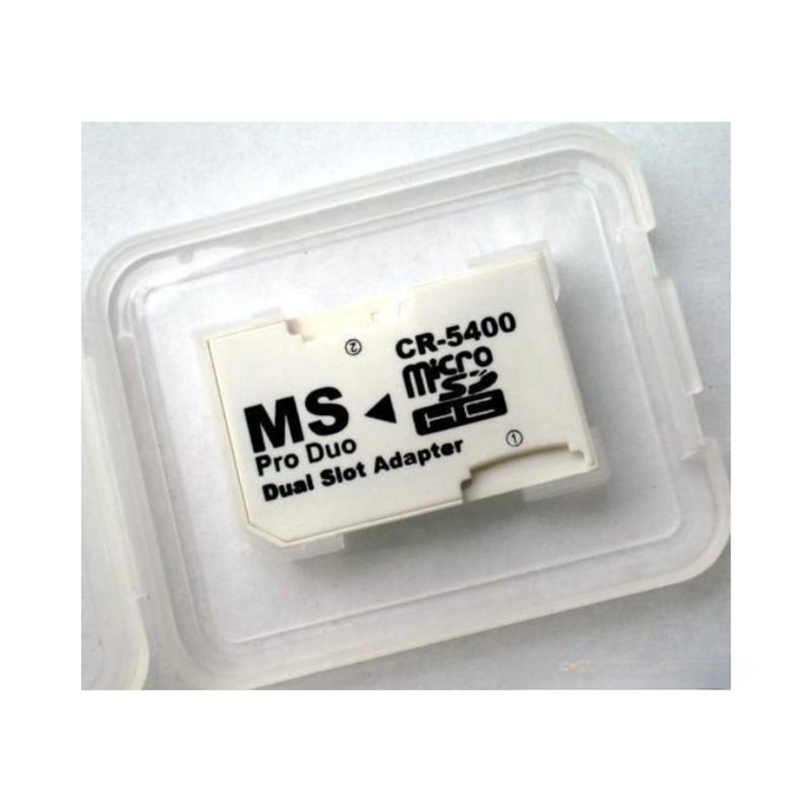 MicroSD/TF To MS Pro Duo Dual Slot Adapter CR-5400 Mini Card For PSP PhotoFast