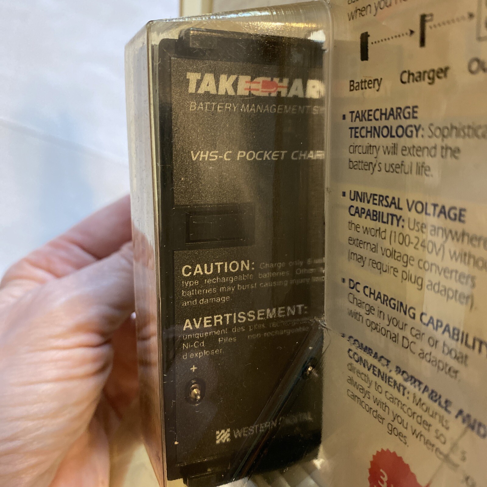 Western Digital TakeCharge VHS C Camcorder Ultra Fast Battery Charger Sealed