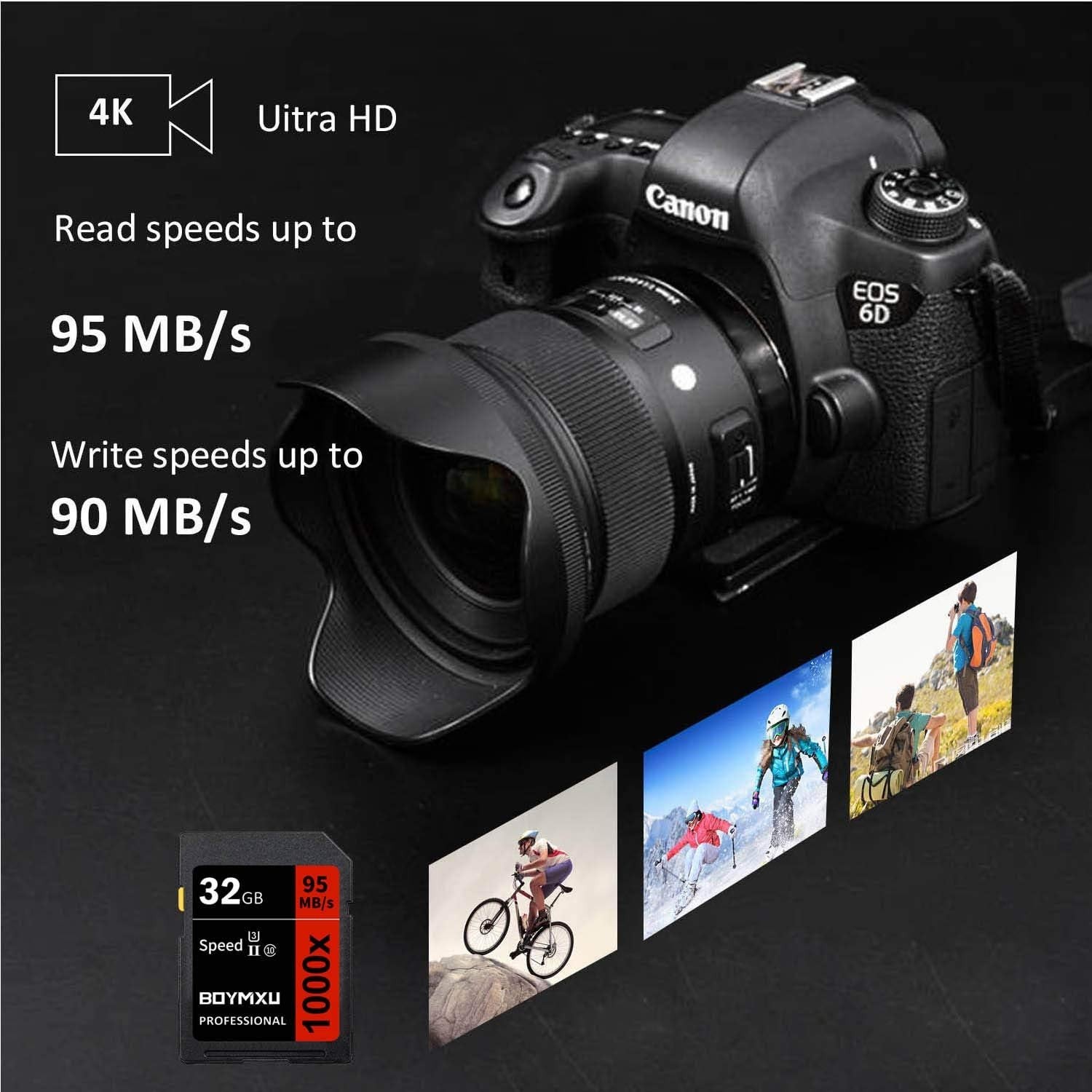 Professional 32GB Class 10 U3 Memory Card – Up to 95MB/s for Cameras & Camcor…