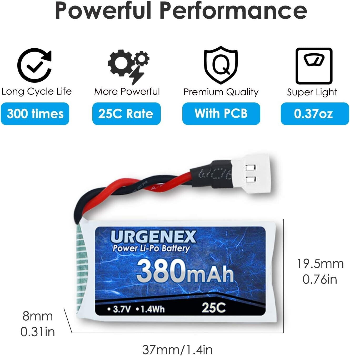 Convenient 5in1 Charger with 380mAh 3.7V Lipo Battery Set – Drone Power Kit