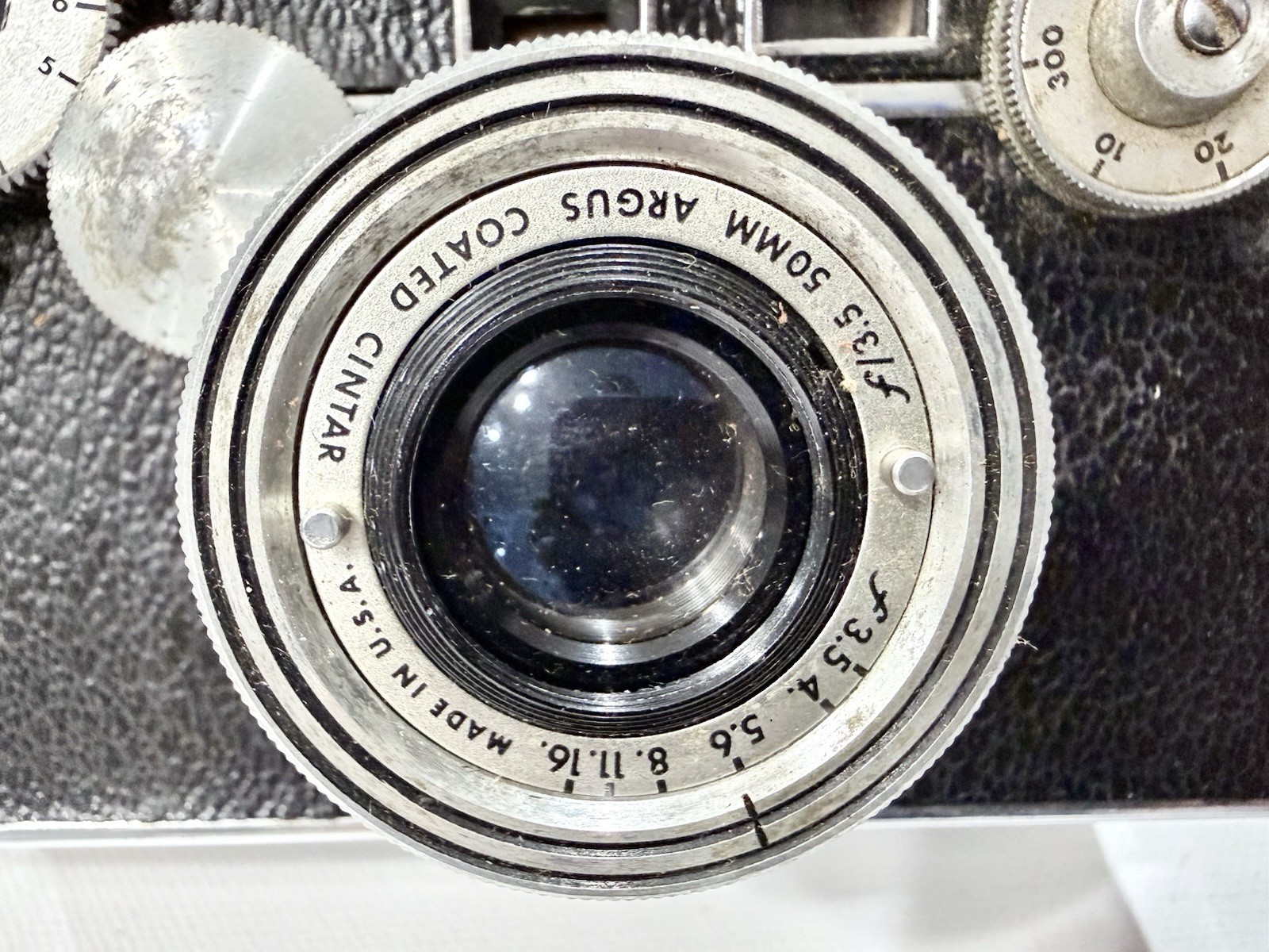 Vintage Argus C3 35mm Film Camera 50mm Lens Brick Rangefinder w/ Case, F10