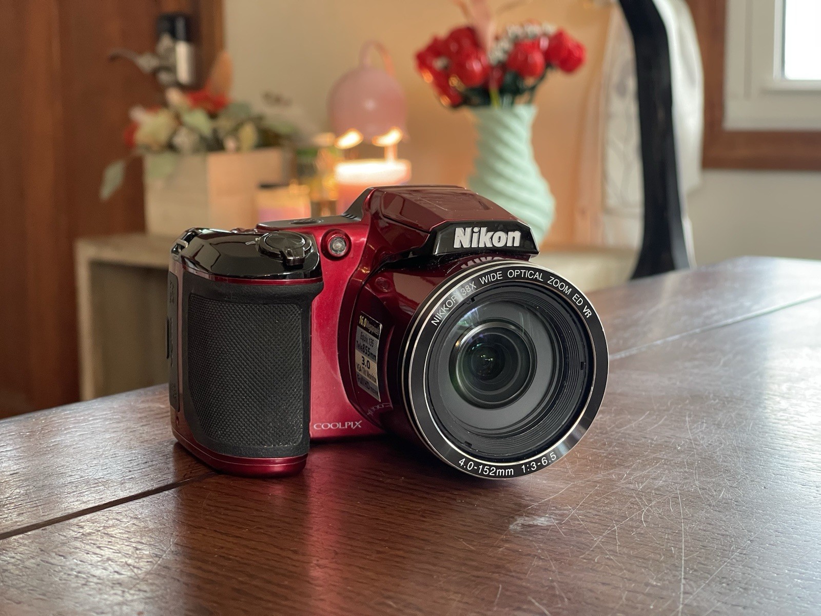 Nikon Coolpix L840 Red Digital Camera 16MP 38x Zoom Full-HD WiFi Tested with SDC