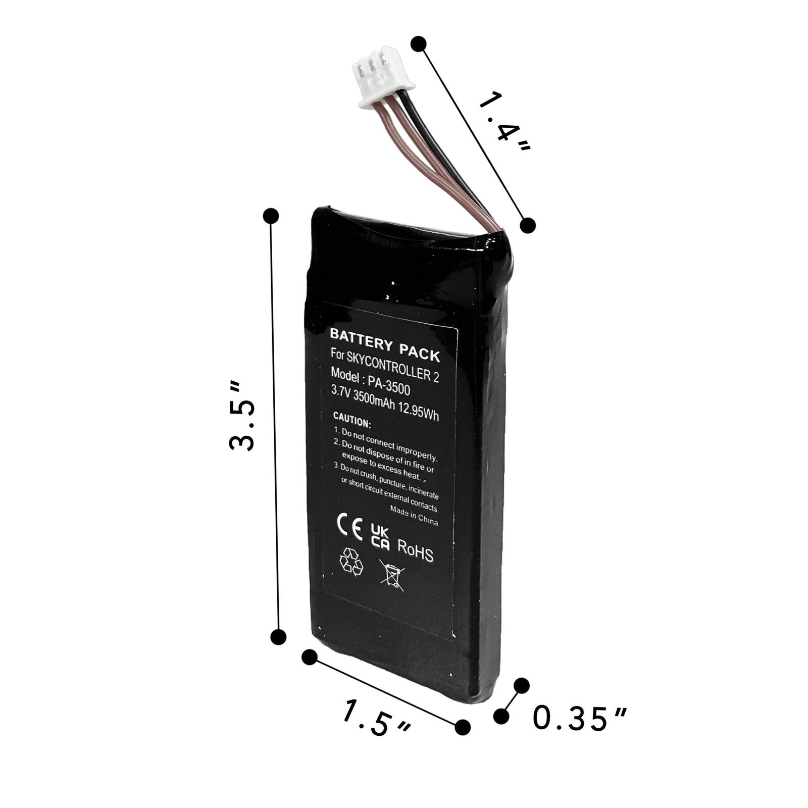 MaximalPower 3.7V 3500mAh Battery for Parrot Skycontroller 2P Bebop Radio Drone