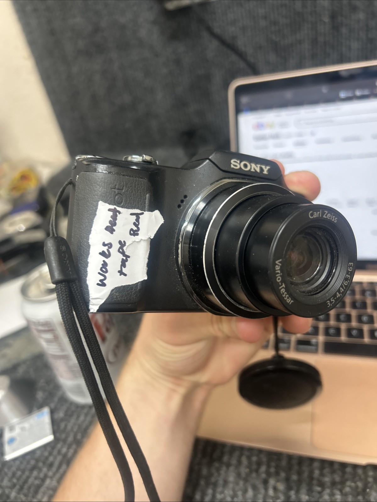 Sony Cyber-shot DSC-H20 10.1MP Black Compact Camera ONLY READ