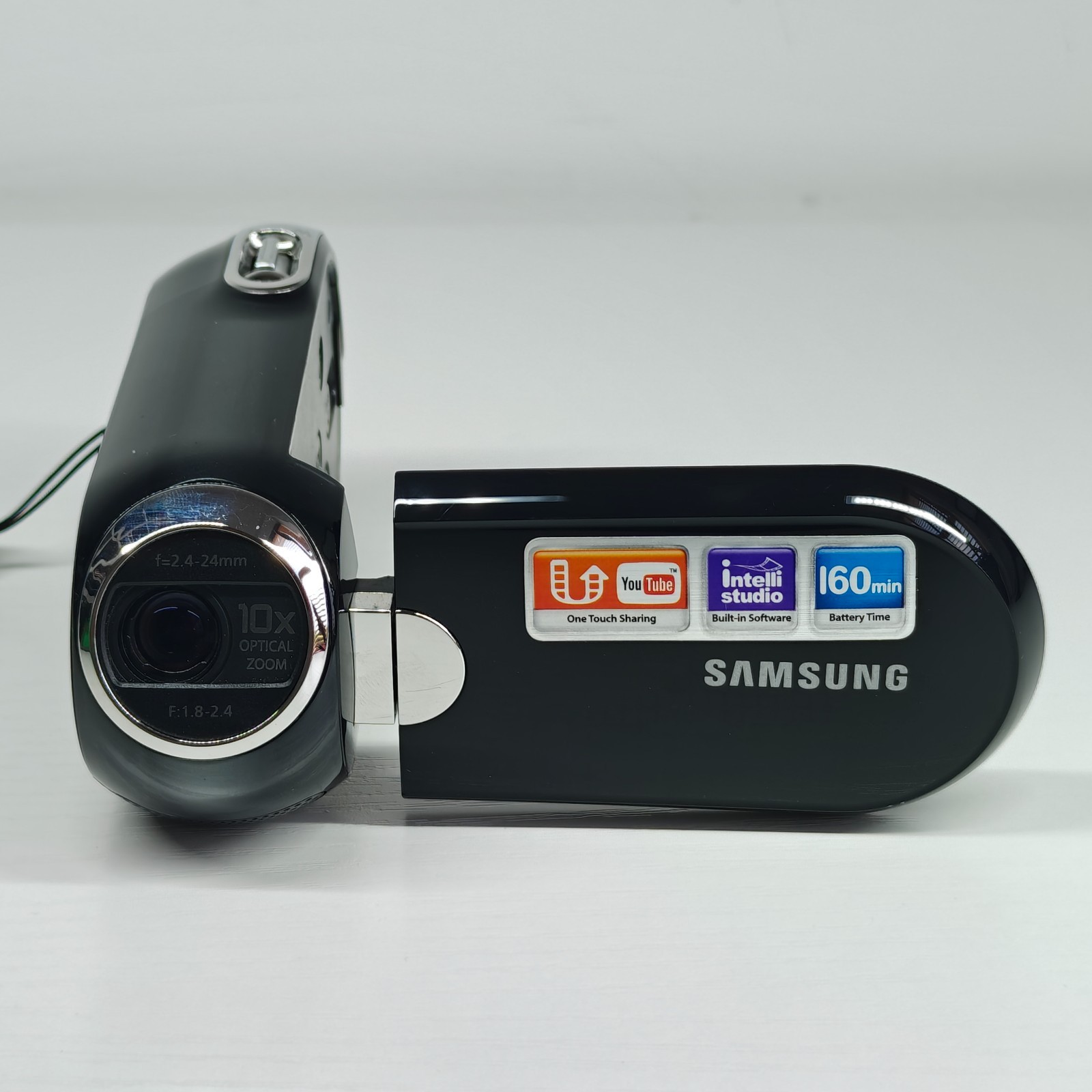 Samsung SMX-C10 Camcorder Black 10x Zoom Compact Stylish Video Camera Bundle