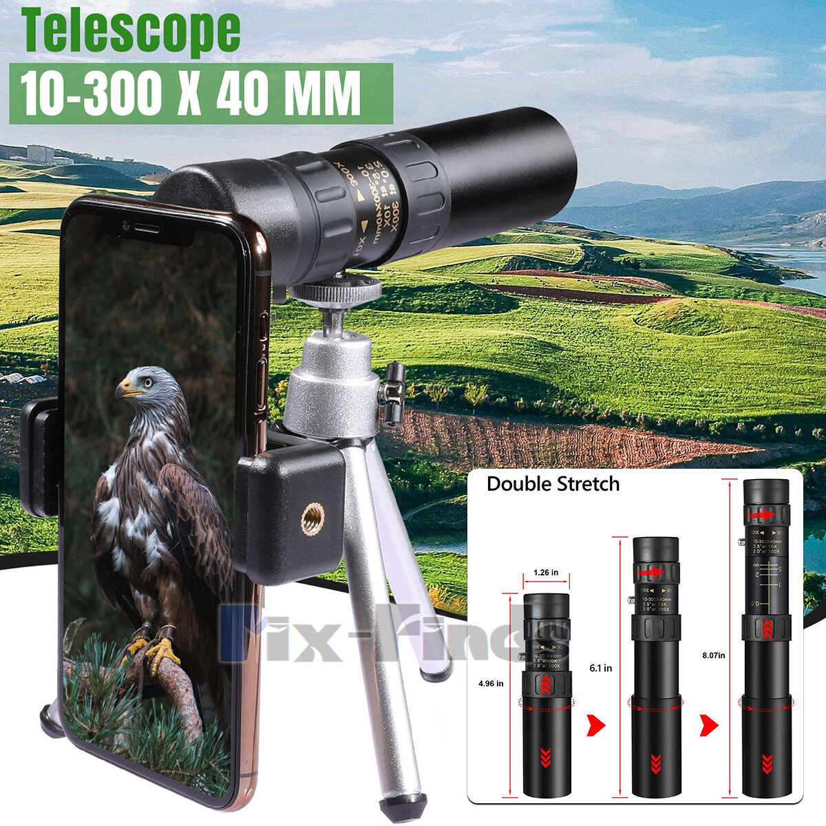 Starscope Monocular Military Grade Zoom Monoculars for Adults High Powered optic