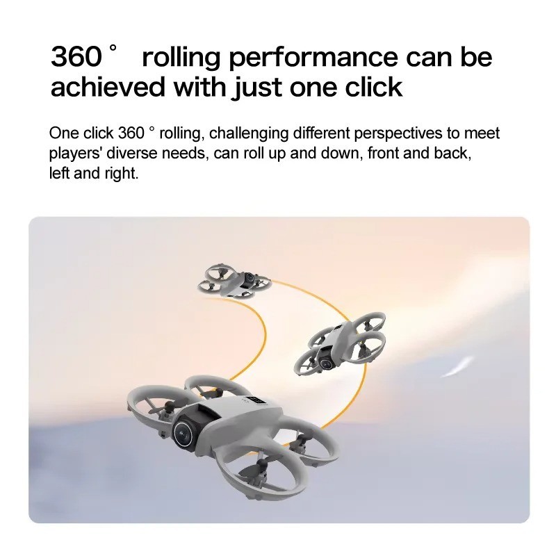 2026 Mini Foldable Drone 4K HD Camera LED Lights Optical Flow RC Quadcopter Toy