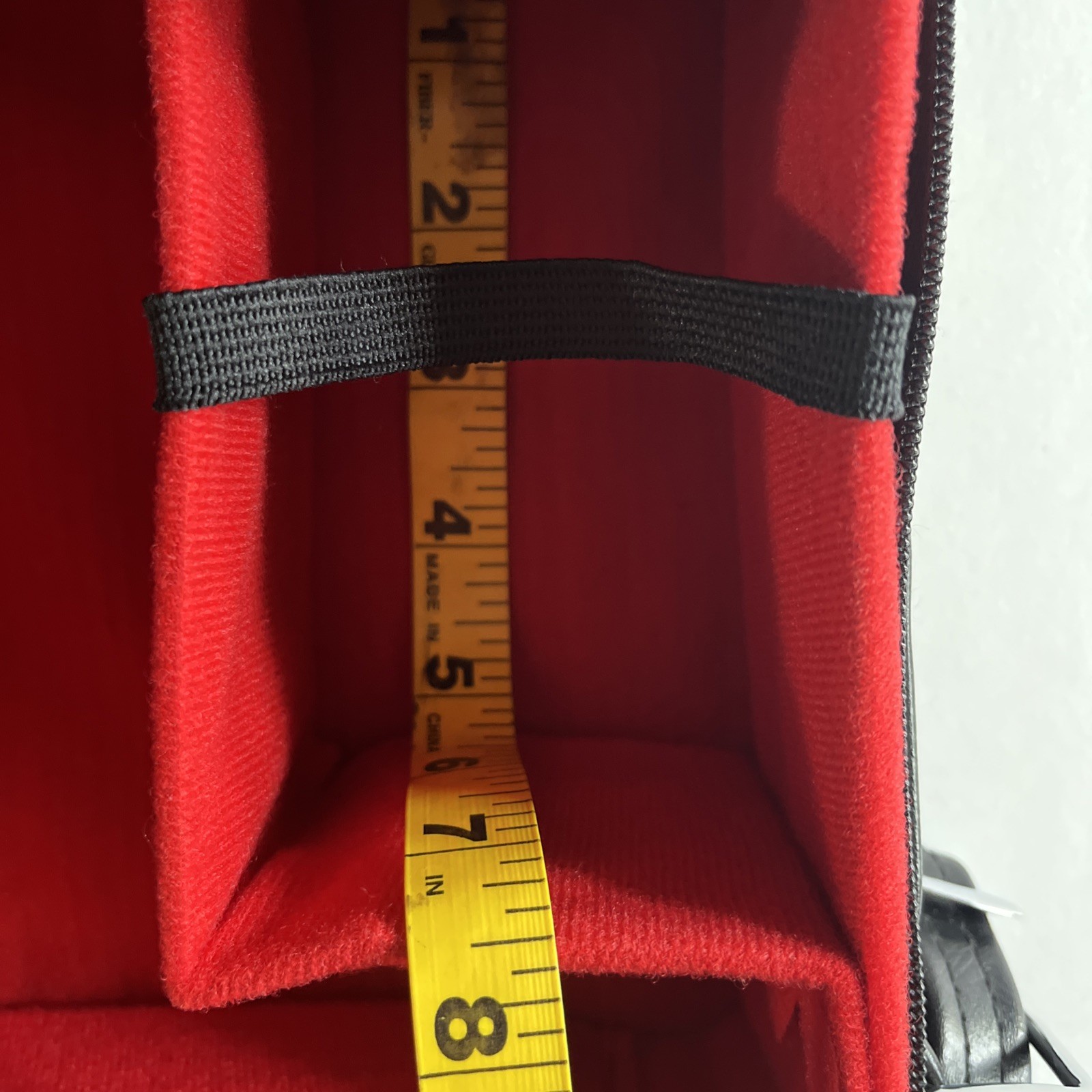 Taiwan ROC Camera Bag Black Faux Leather Red Interior Shoulder Strap Vintage EUC