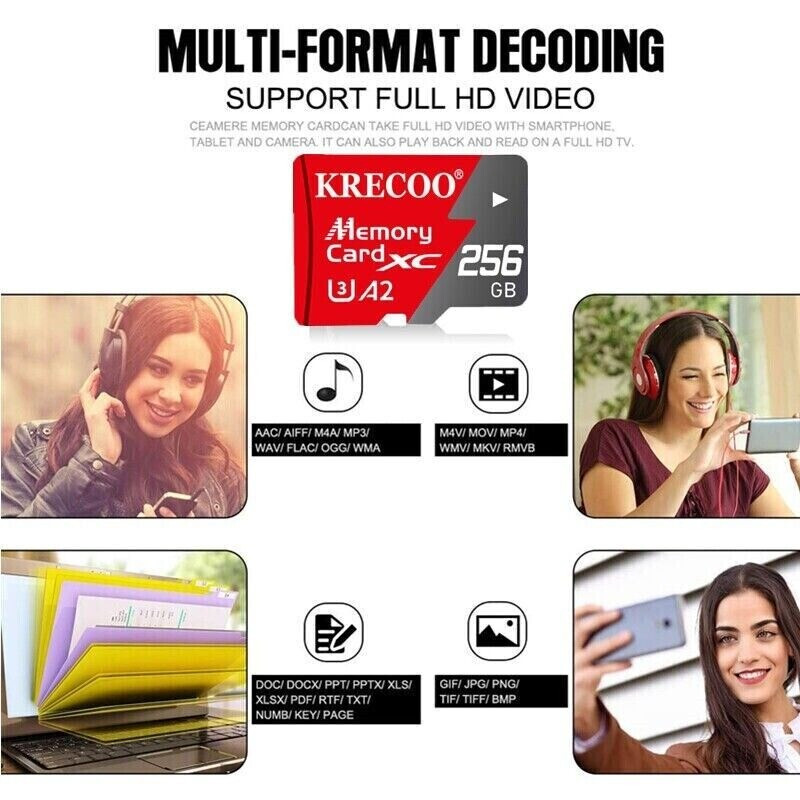 TF Card 64GB 128GB 256GB 1TB Memory Card High Speed Micro SD Class10 SD Card Lot
