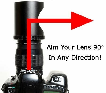 Opteka Voyeur Right Angle Spy Lens for 58mm, 55mm or 52mm Threaded Lenses