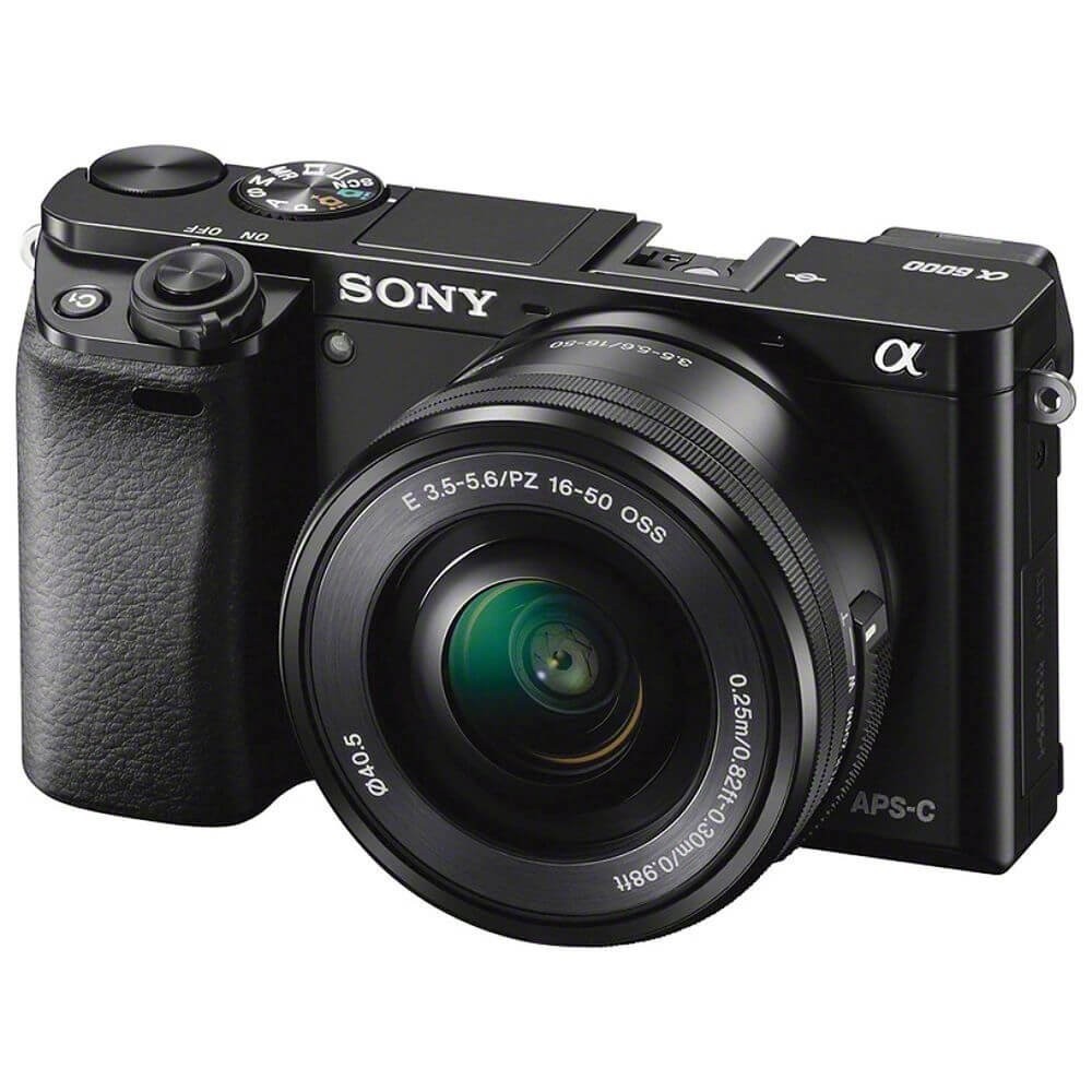 Sony Alpha A6000 Mirrorless Digital Camera w/16-50mm Lens with Accessories Black