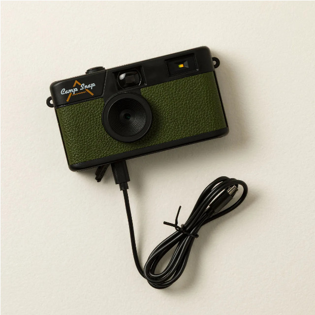 UNCOMMON GOODS Screen-Free Throwback Digital Camera, Forest Green