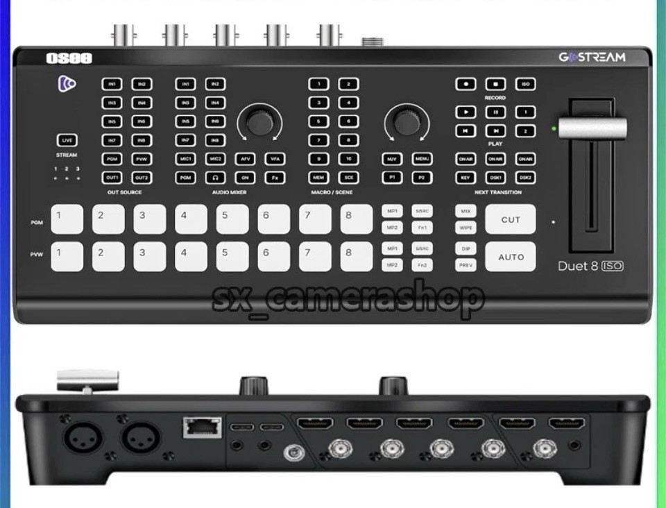 OSEE GoStream Duet 8 ISO 8-CH Channels Video Switcher Panel with 4 4K-HDMI 4 SDI