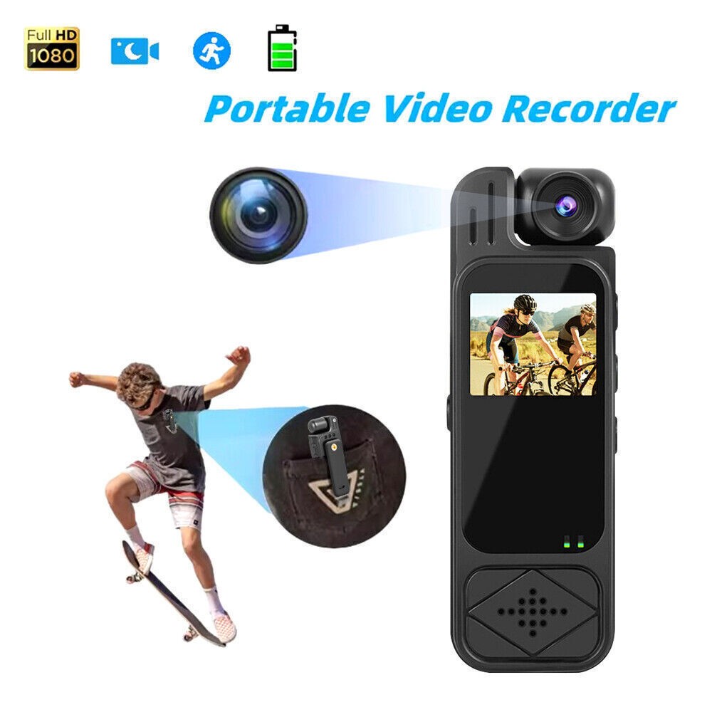 Mini Police Body Camera HD 1080P Video DVR Clip IR Night Cam Camcorder US