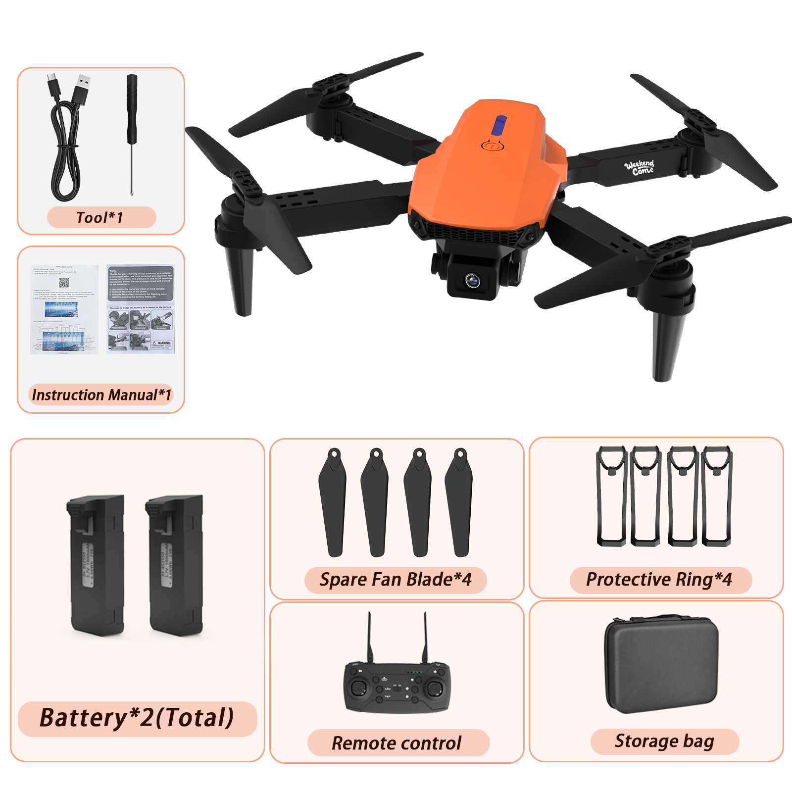 4K High-Definition camera Drone WiFi FPV remote Control Foldable Dual Camera