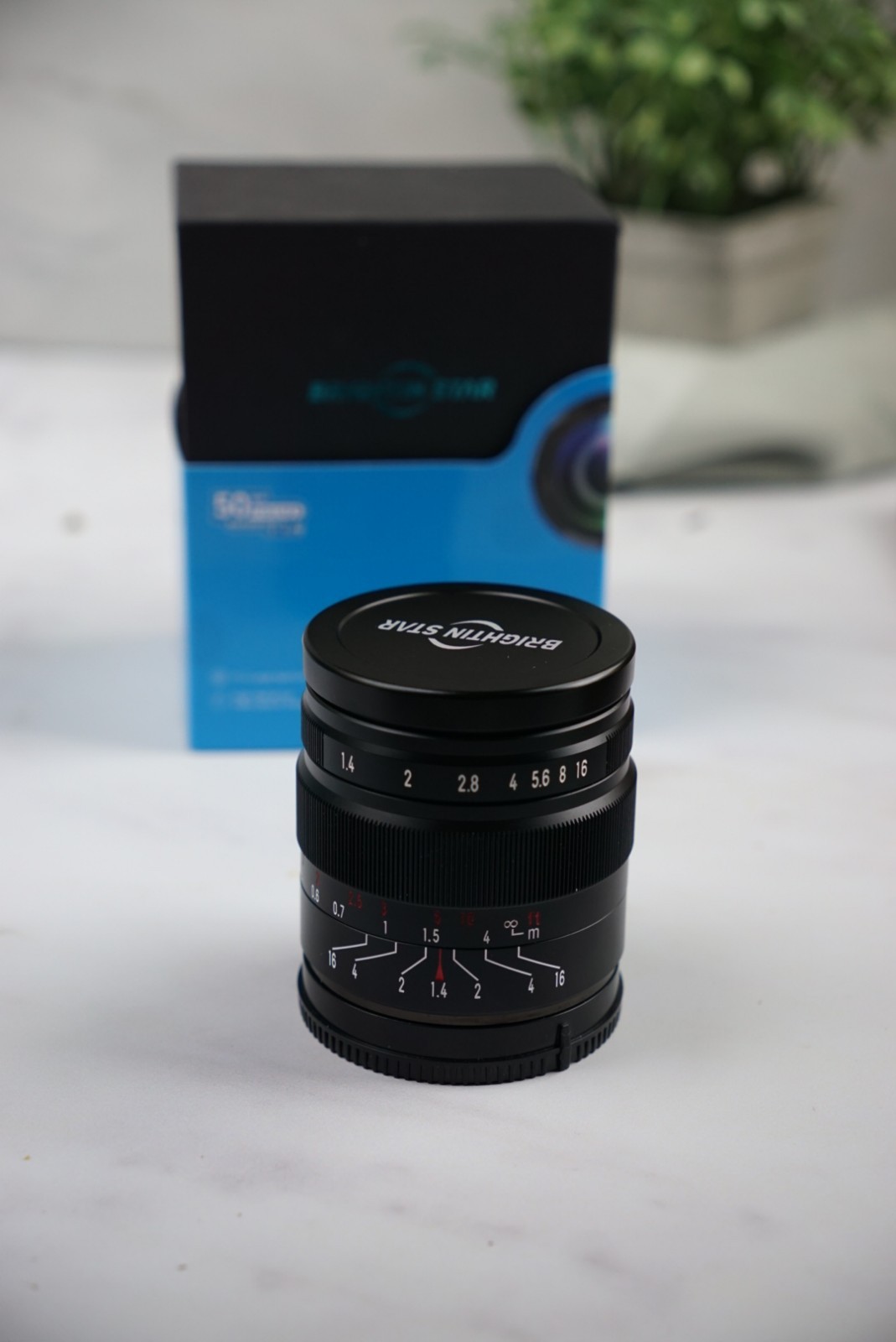 Brightin Star 50mm F1.4 APS-C Manual Focus Lens, Fit for Sony E Mount
