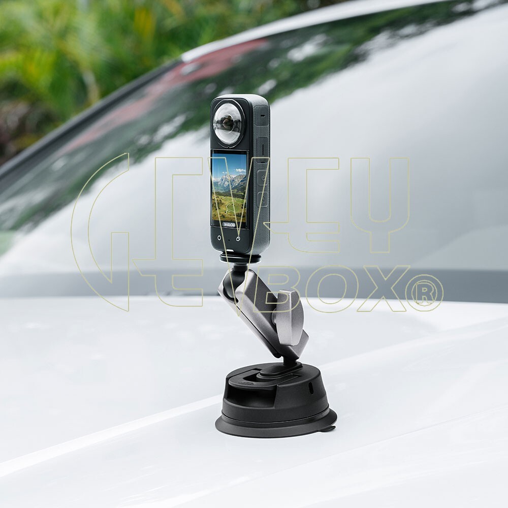 Aluminum Suction cup Car Mount Windshield Holder GoPro Insta360 X3 GO3 DJI 3 4