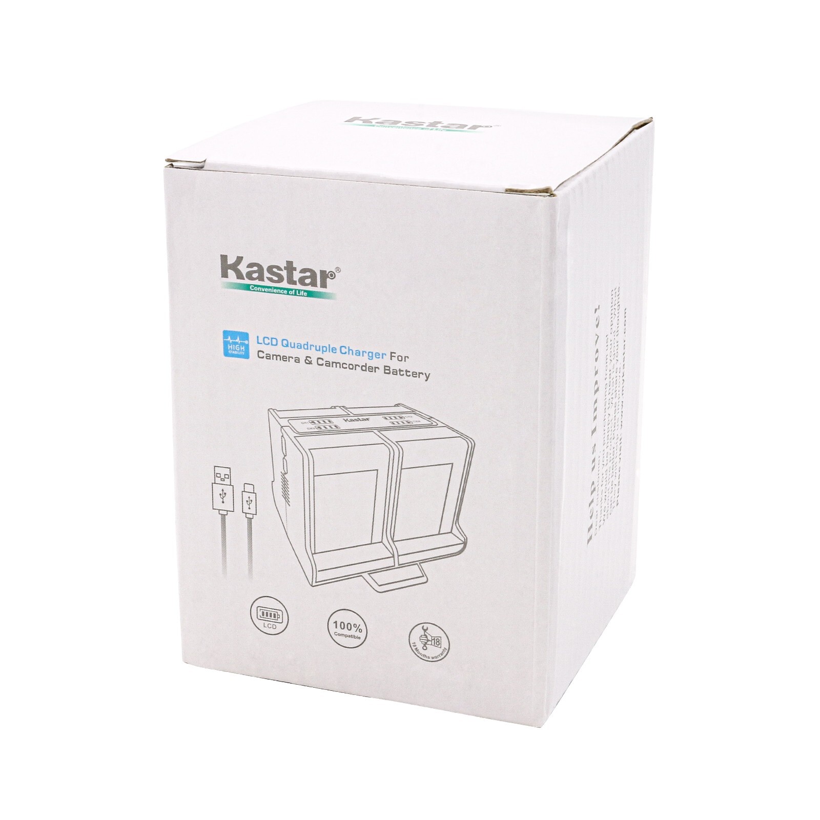 Kastar Battery Quadruple Charger for Canon XA25, XA30, XA35, XA40, XA45, XA50