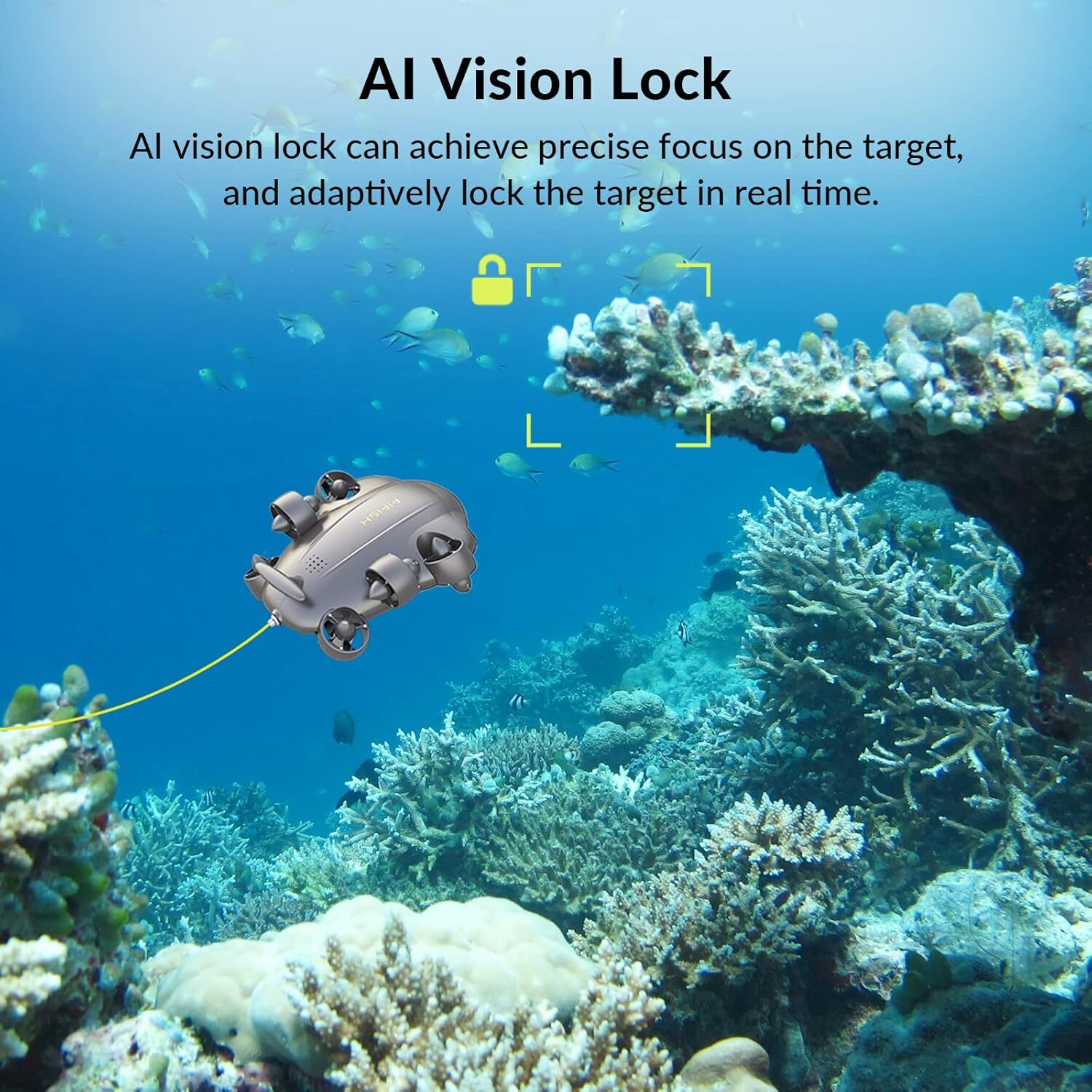 QYSEA FIFISH US V6 Underwater Drone 4K Camera AI Vision Portable ROV Q-Interface