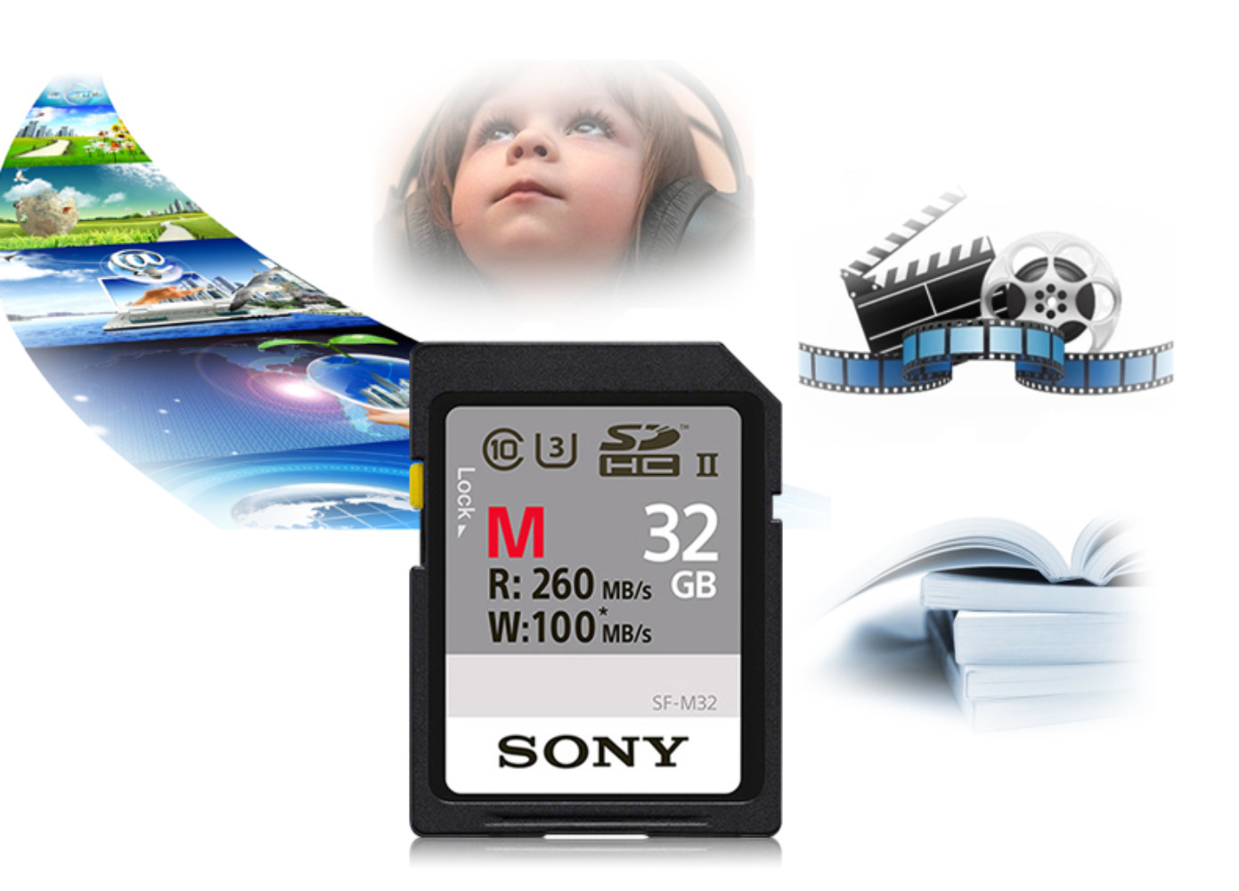 Sony SD Card 32g Camera Memory Card SF-M32 UHS-II High Speed 4K Micro SLR