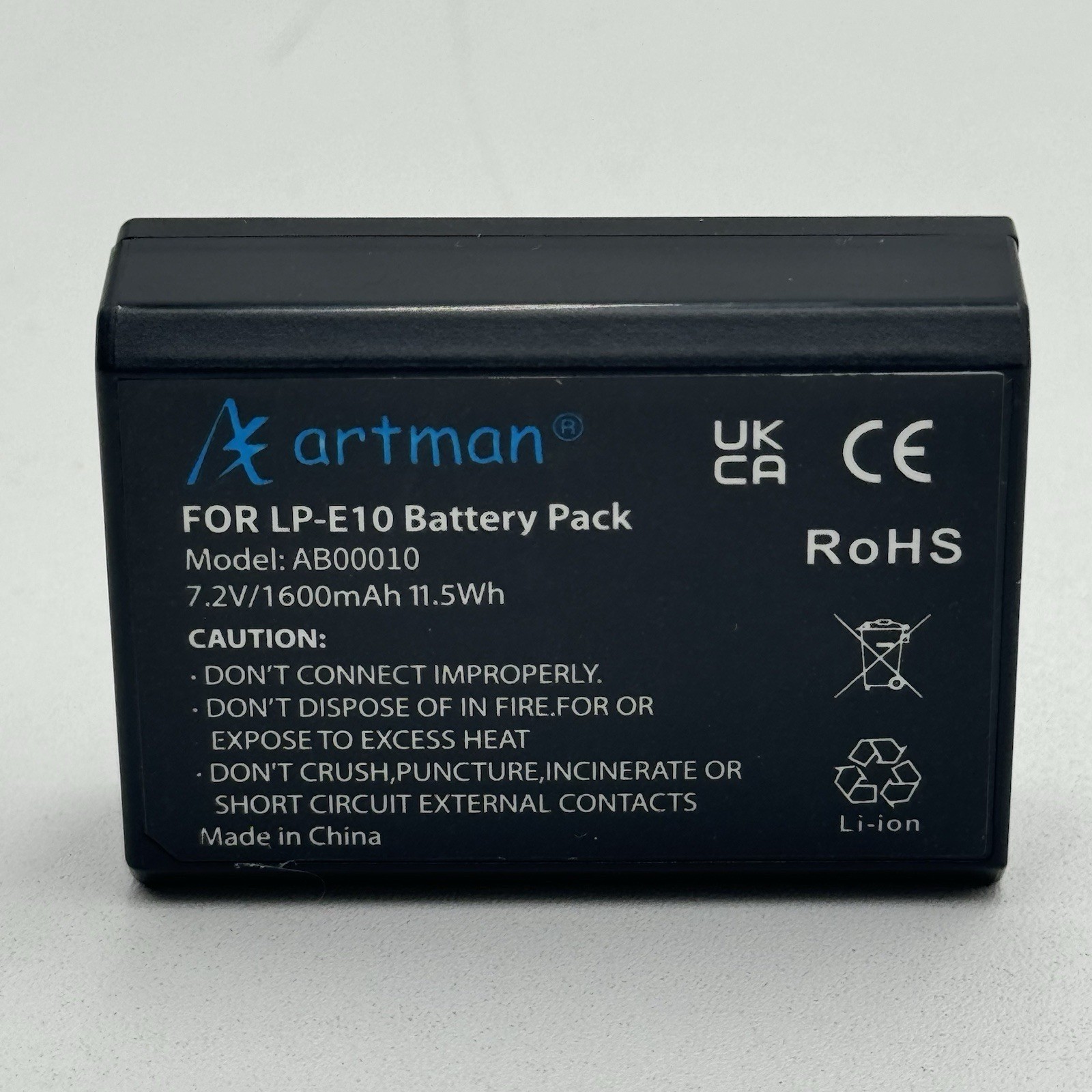 Artman LP-E10 Battery 2-Pack 1600Mah and Rapid Dual USB Charger for Canon LP E10