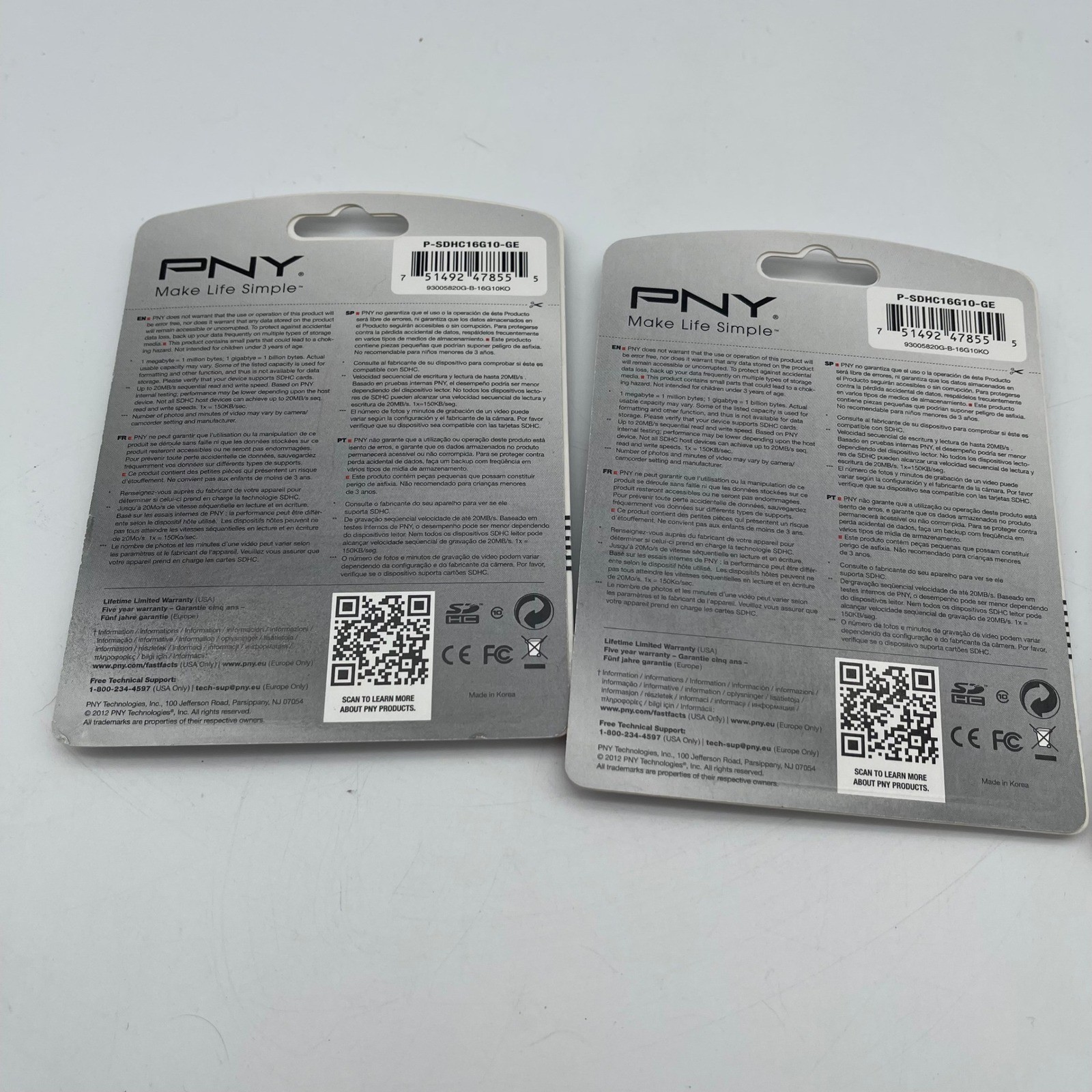 3 Pack PNY 16GB Professional High Speed SDHC Class 10 Memory Cards 20MB/s NEW