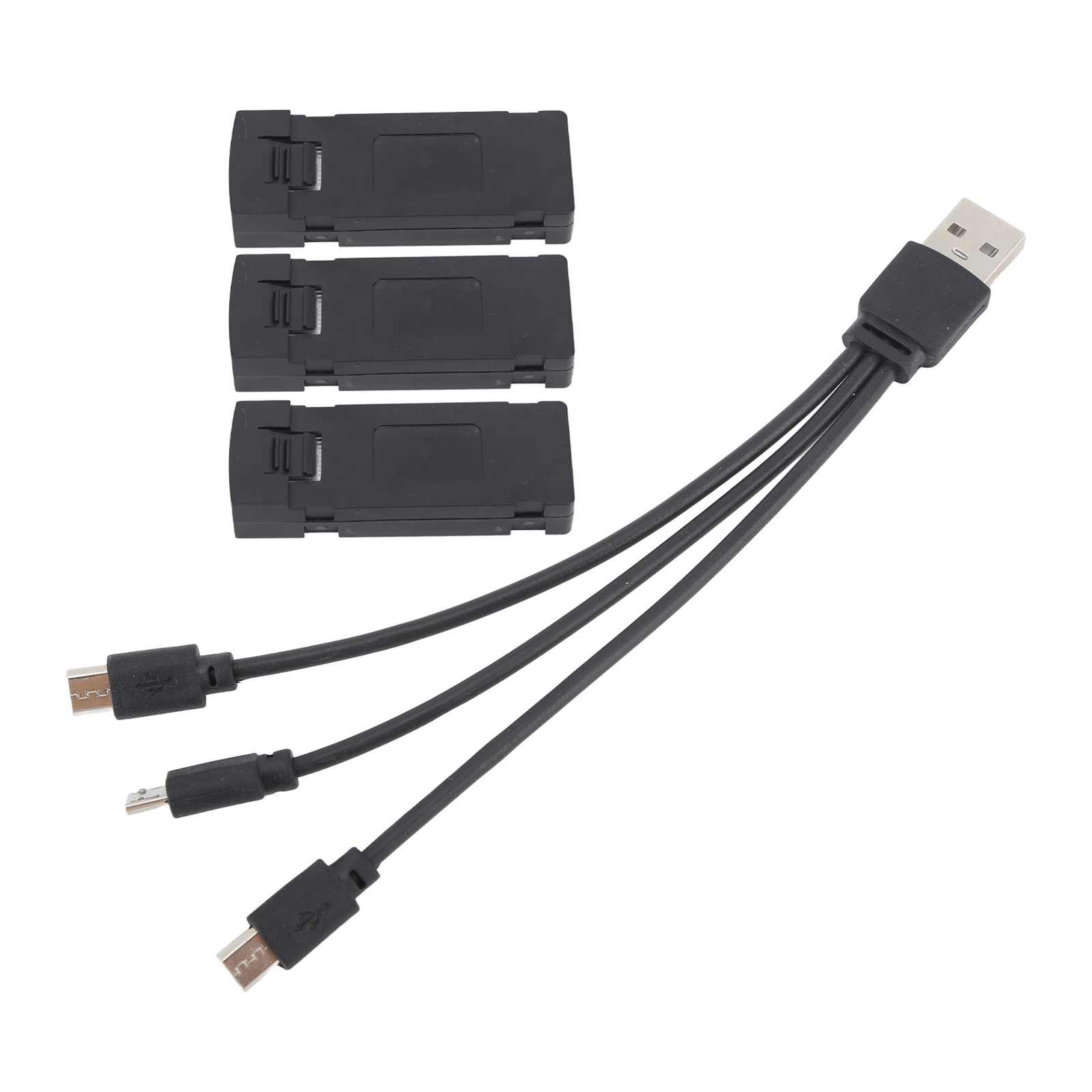 § 3PCS 3.7V 2600mAh RC Drone Lithium Battery With 3 In 1 Charging Cable Mini